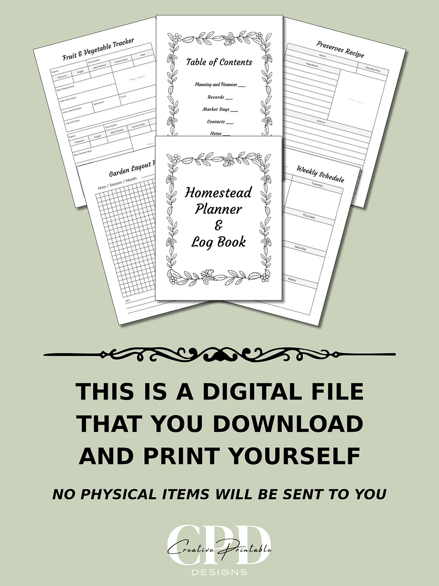 Printable Homestead Planner & Log Book product image (6)