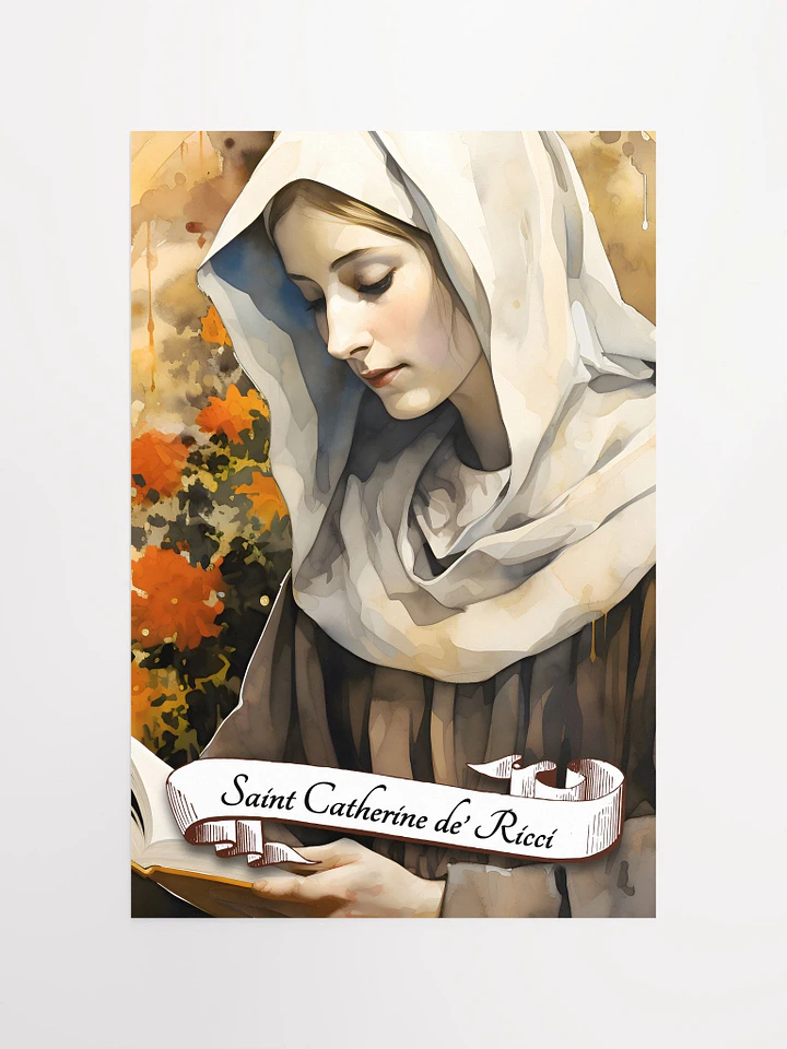 Saint Catherine de' Ricci Patron Saint of Sick People, Artists, Against Temptations, Matte Poster product image (2)