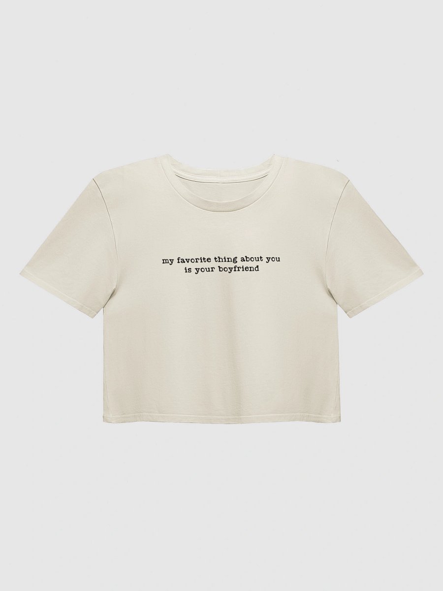 Boyfriend Humor Y2K Crop Baby Tee - Retro Sarcastic Friend T-Shirt product image (4)