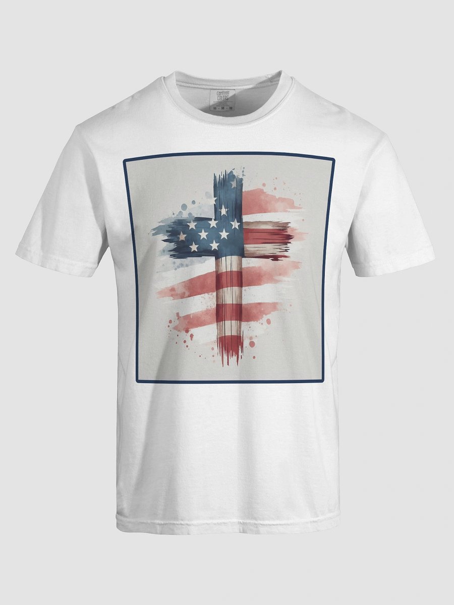 Flag Cross Christian July 4th Tee product image (5)