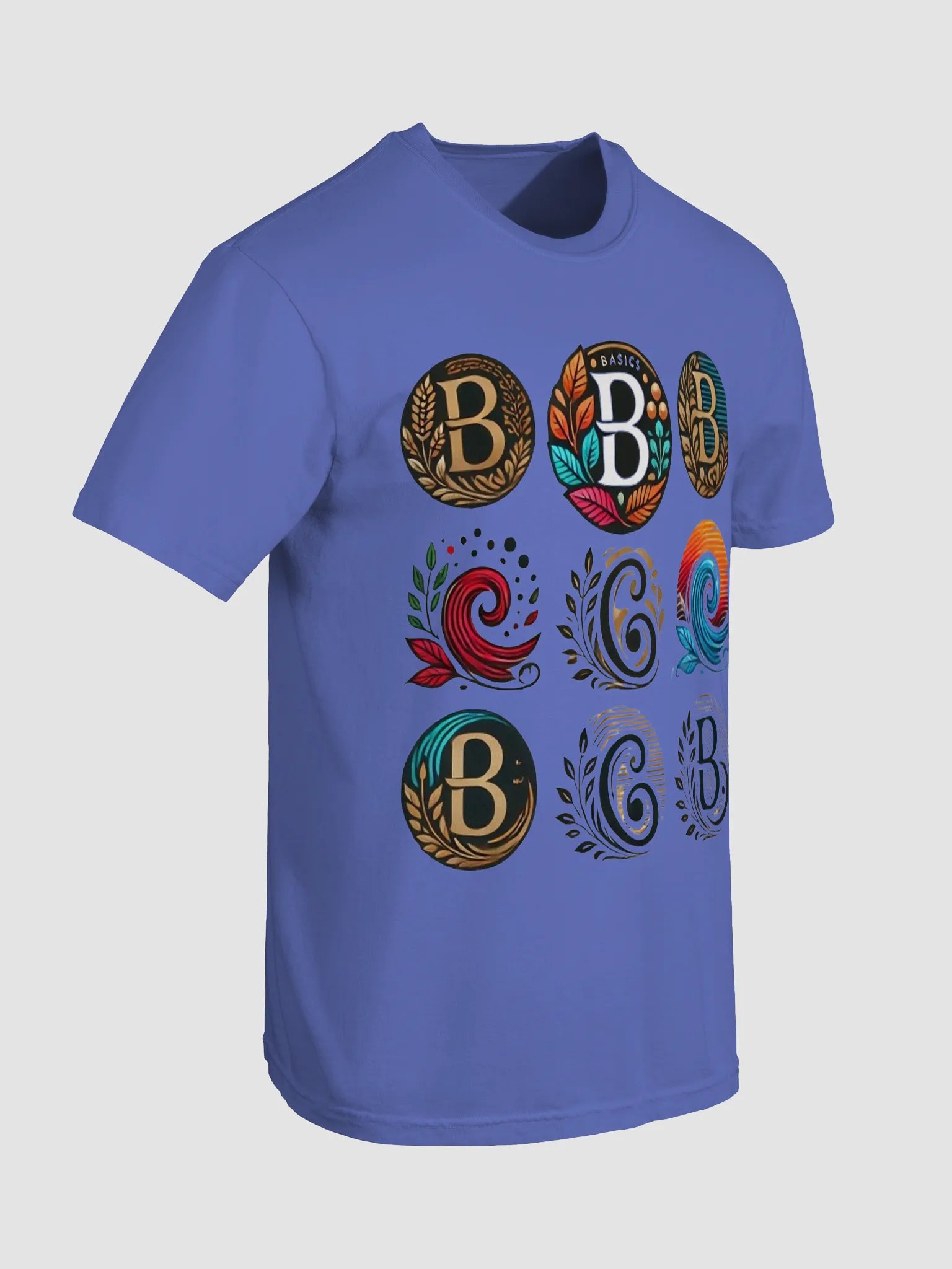 Floral B & C Circle Design T-Shirt product image (79)