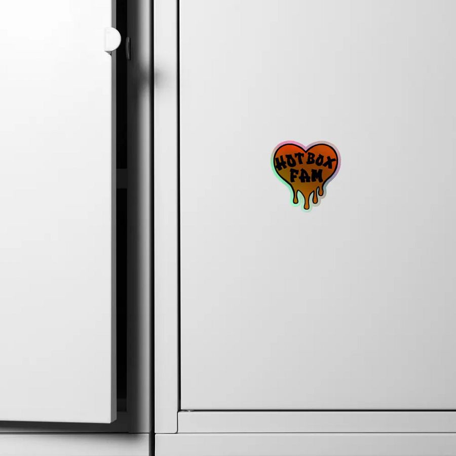 HOT BOX FAM SOLID ORANGE LOGO STICKER product image (6)