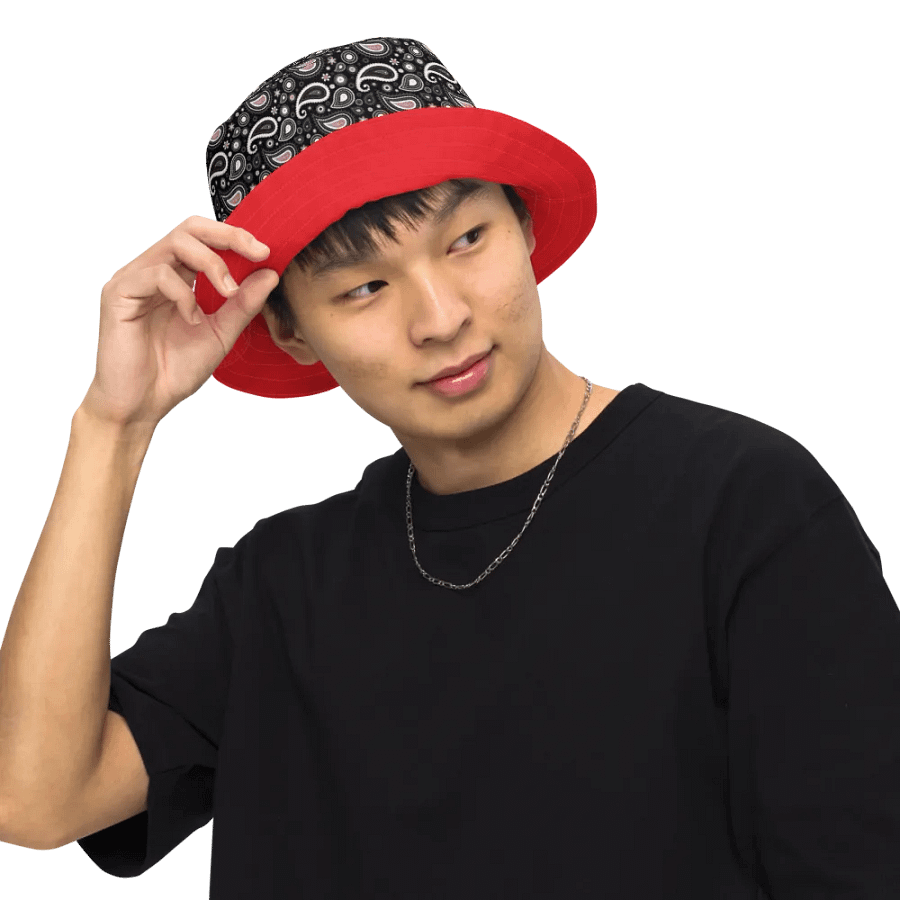 Black Paisley Dreams Reversible Bucket Hat product image (3)