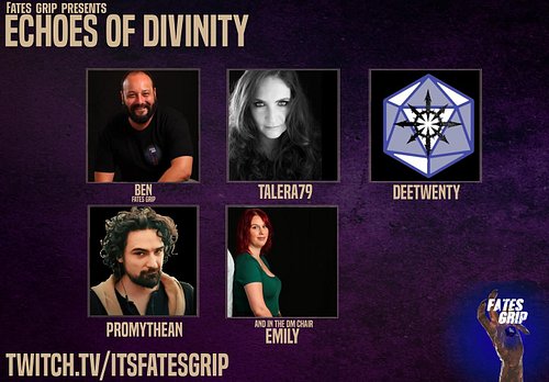 It’s Time! 

Fates Grip Presents | ECHOES OF DIVINITY

After a long journey, the party arrived at Sacred Wood Wines, the sour...