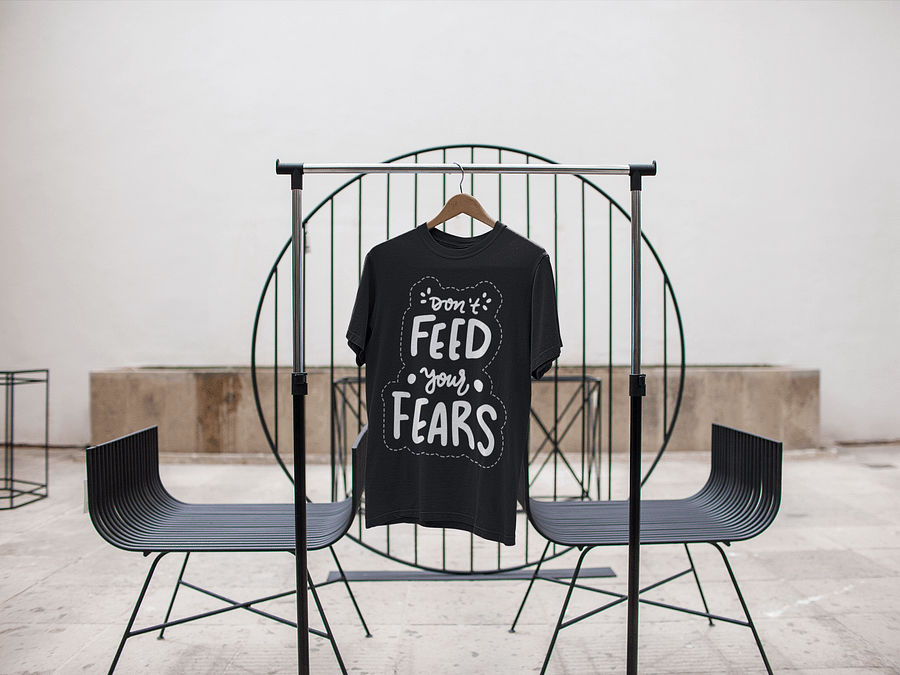 Don't Feed Your Fears Black Unisex T-Shirt product image (3)