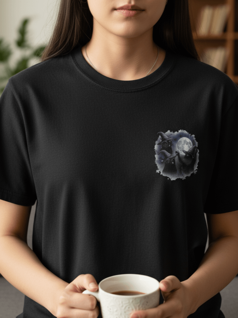 Halloween Cats Howling Unisex T-Shirt product image (3)