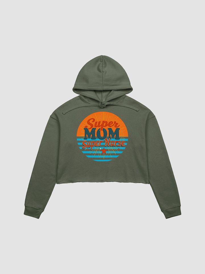 Super Mom, Super Nurse Retro Crop Hoodie product image (4)