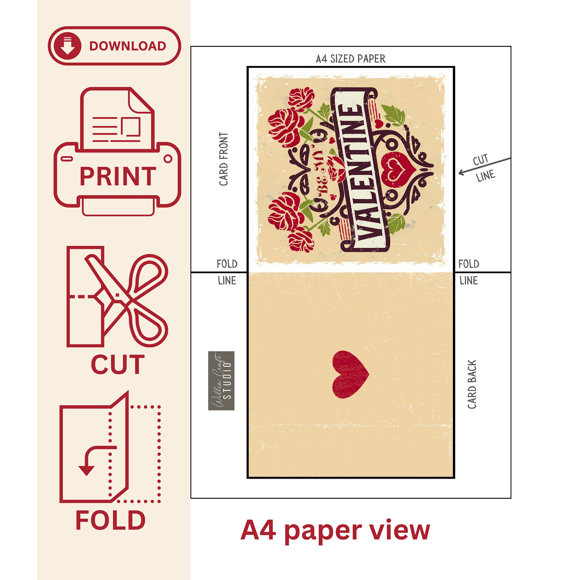 Be My Valentine, Vintage Valentine card product image (6)