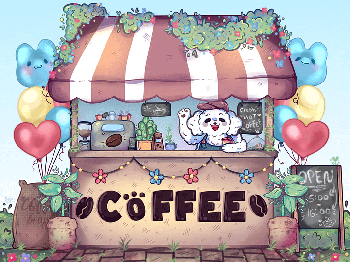 Doggo Coffee Stand (Postcard Print) ☕ product image (2)