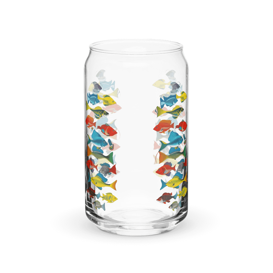 Vibrant Marine Life Can-Shaped Glass product image (38)