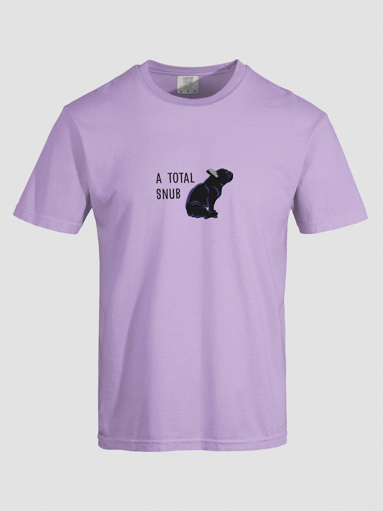 A Total Snub T-Shirt(Embroidered) of a French Bulldog(Black) product image (10)