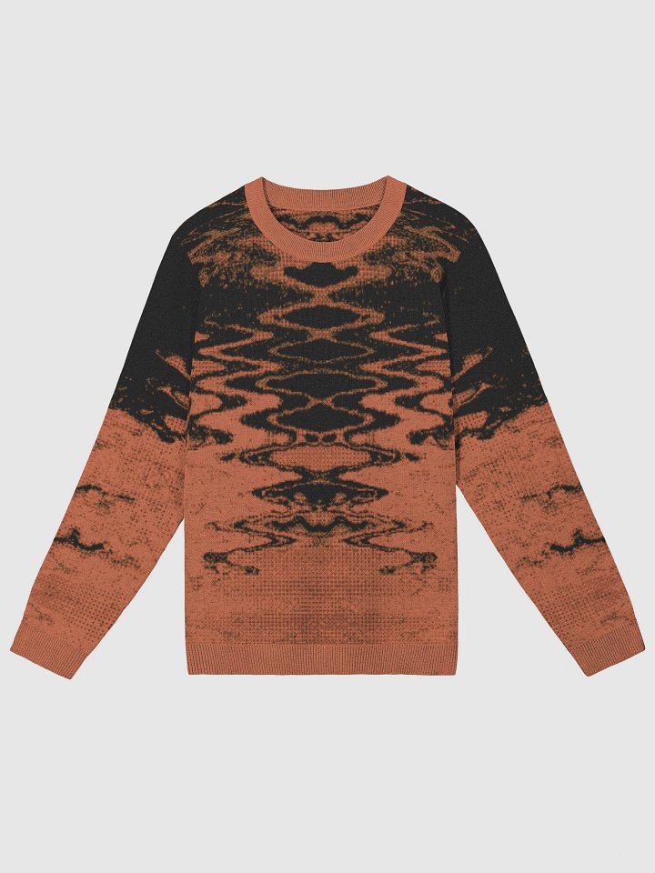 Abstract Ripple Sweater – Terracotta & Onyx product image (1)