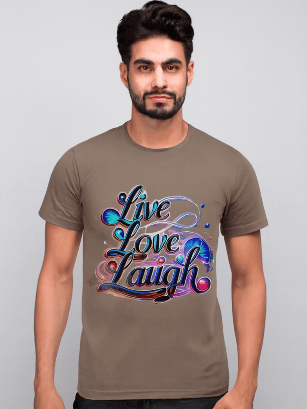 Vibrant Floral Live Love Laugh T-Shirt product image (29)