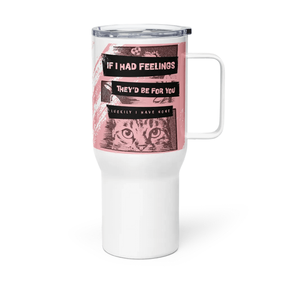 Vintage Cat Gaze - travel Mug with a Handle product image (6)