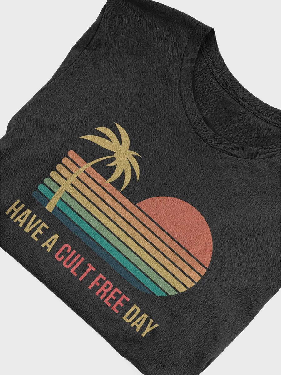 Have a Cult Free Day Retro Black T-Shirt Womens product image (5)