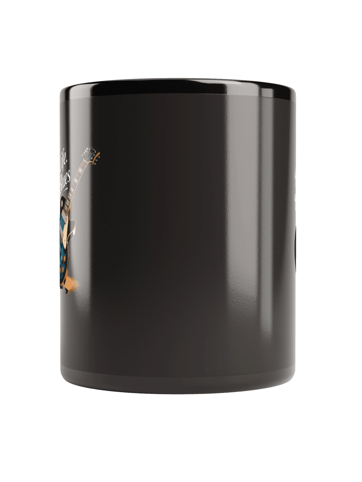 Real Life, Real Blues – Black Glossy Mug (The Slogan Series) product image (10)