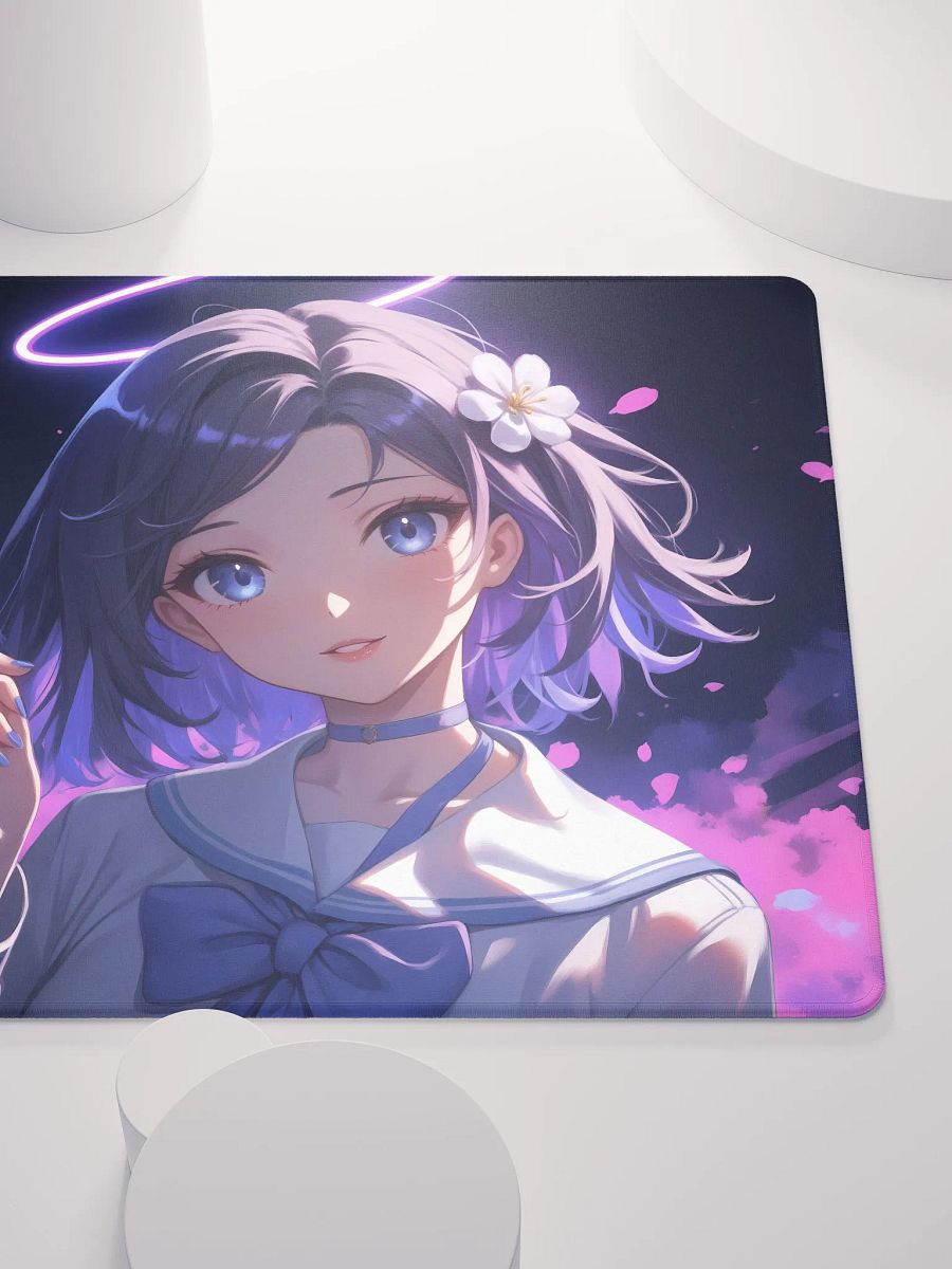 Cute Anime girl with a butterfly gaming mouse pad product image (5)