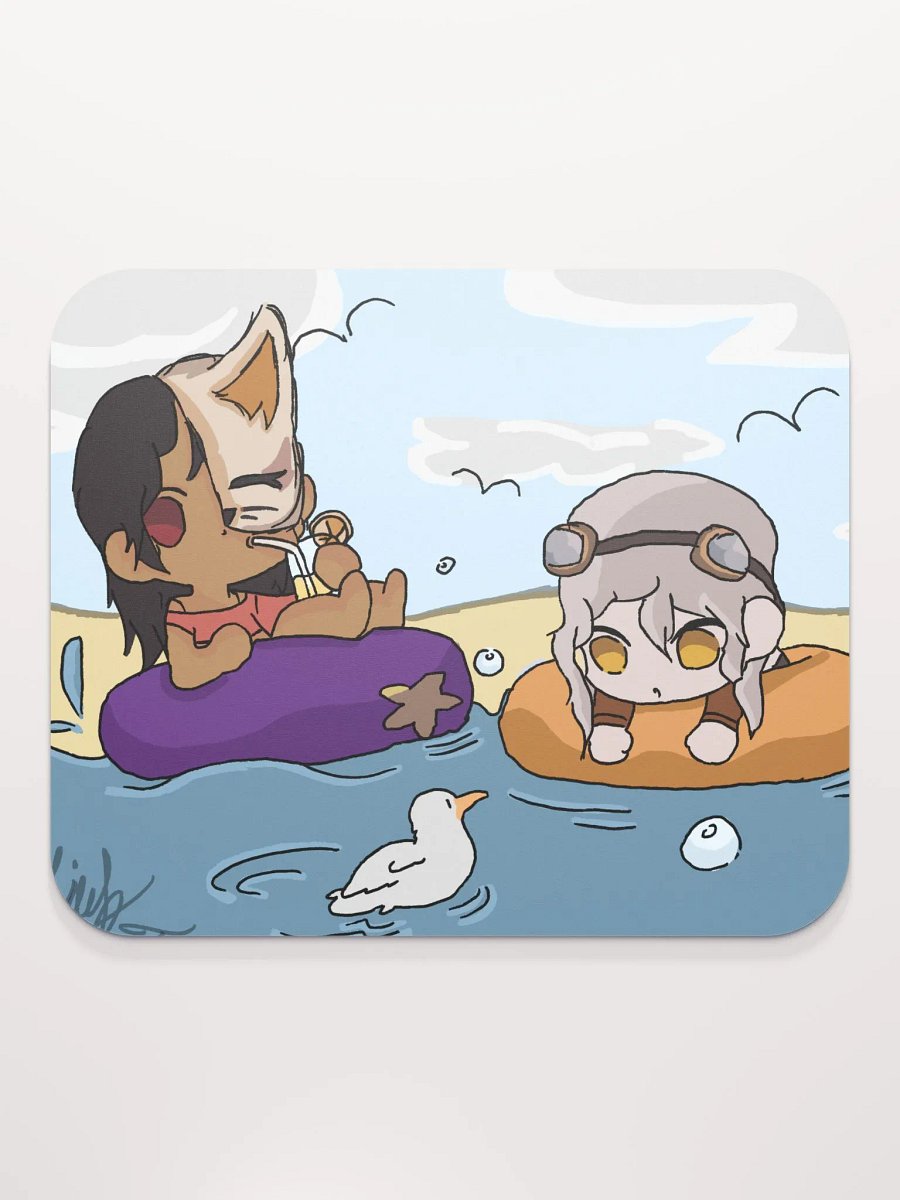 Jess and Sam Beach Day Mouse Pad product image (2)