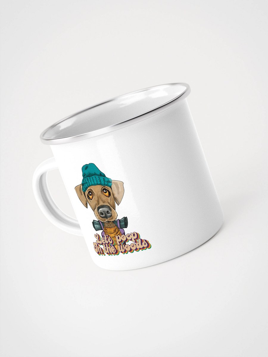 Enamel Camping Mug - Camping Dog - poop on the woods product image (4)