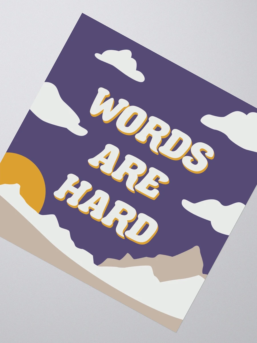 Words Are Hard Landscape Sticker product image (2)