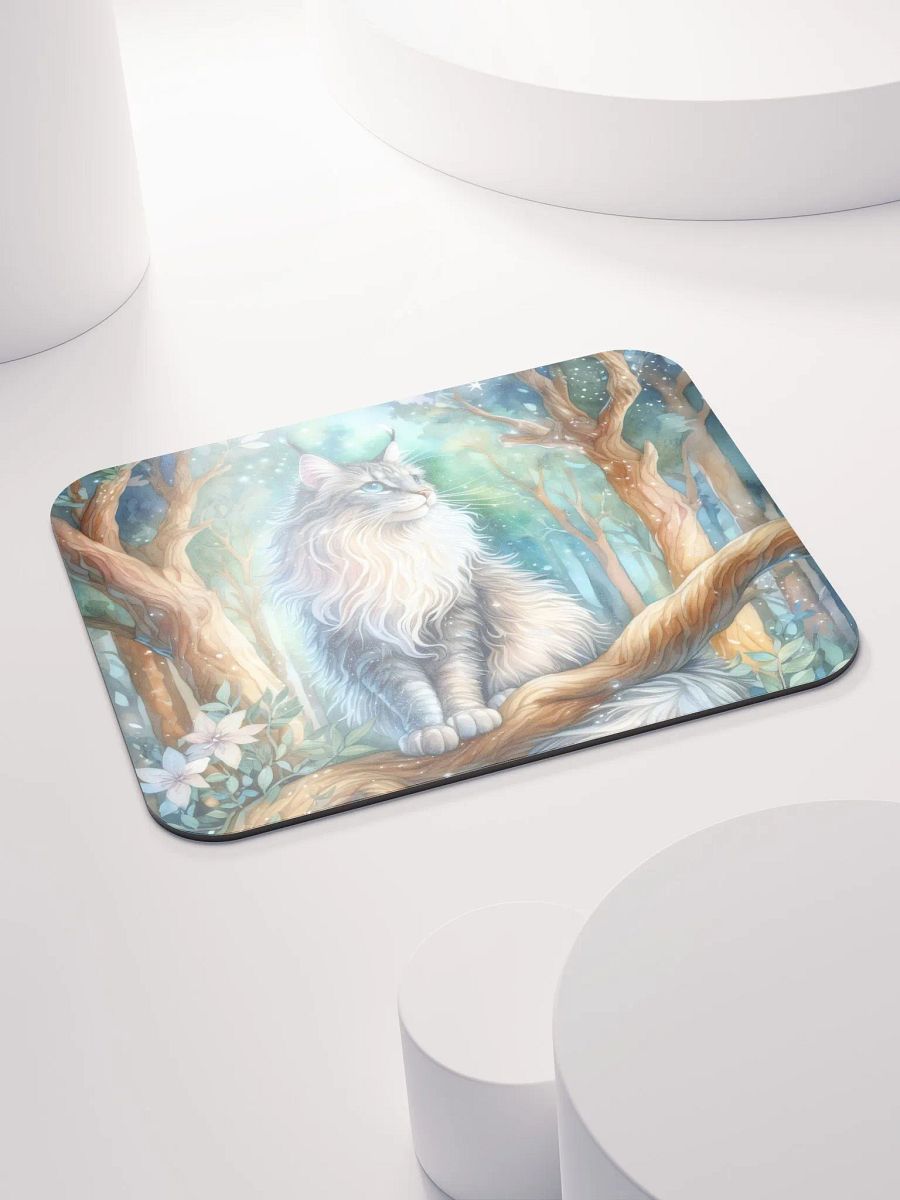 Majestic Cat in a Mystical Forest Mouse Pad product image (5)