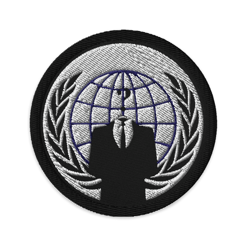 Anonymous Patch Black White & Blue
