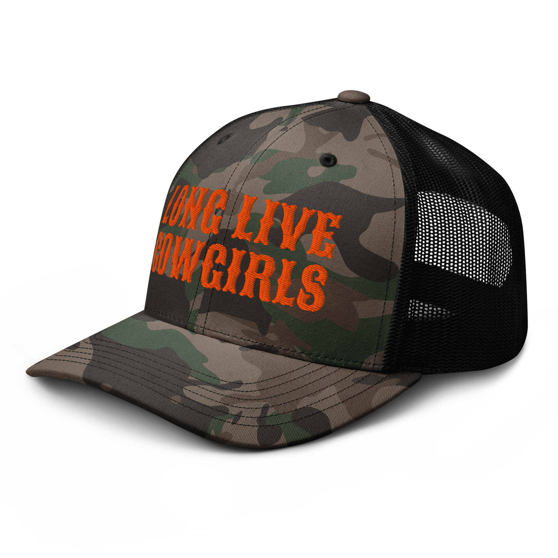 LONG LIVE COWGIRLS Camo Trucker Hat product image (6)