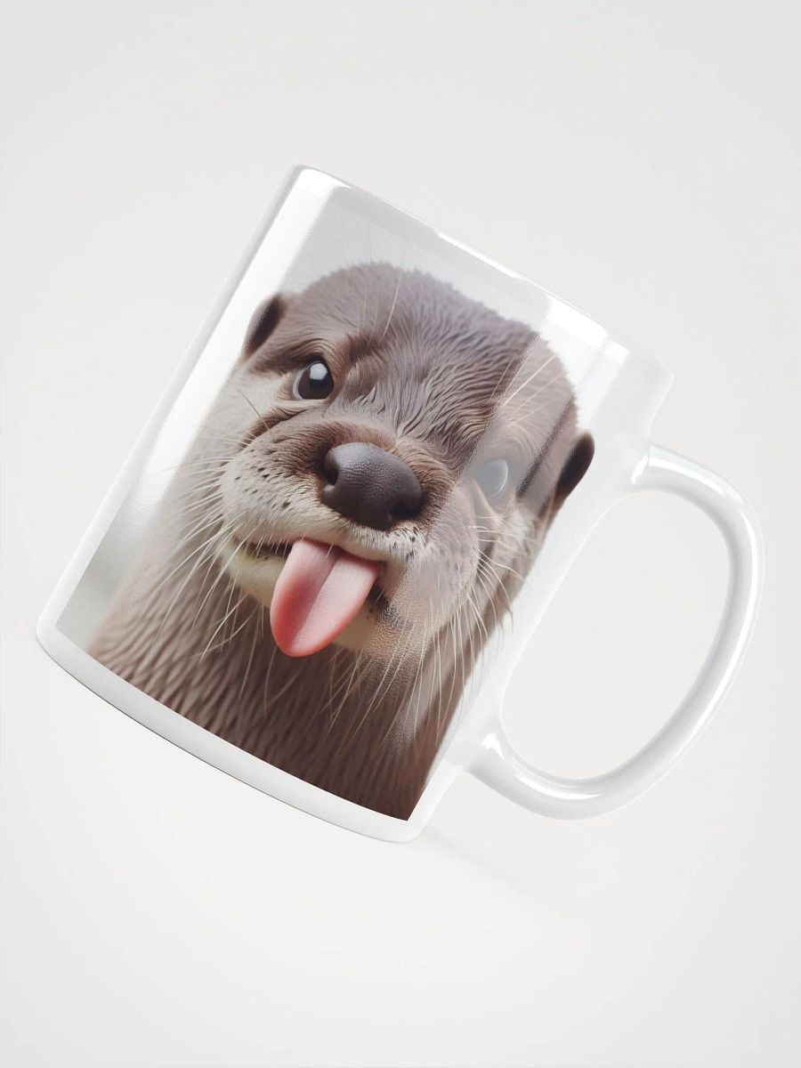 Rude Otter #Humorous Glossy Mug - White product image (4)