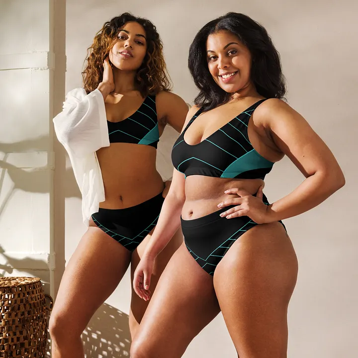 All-Over Print Recycled High-Waisted Bikini product image (1)