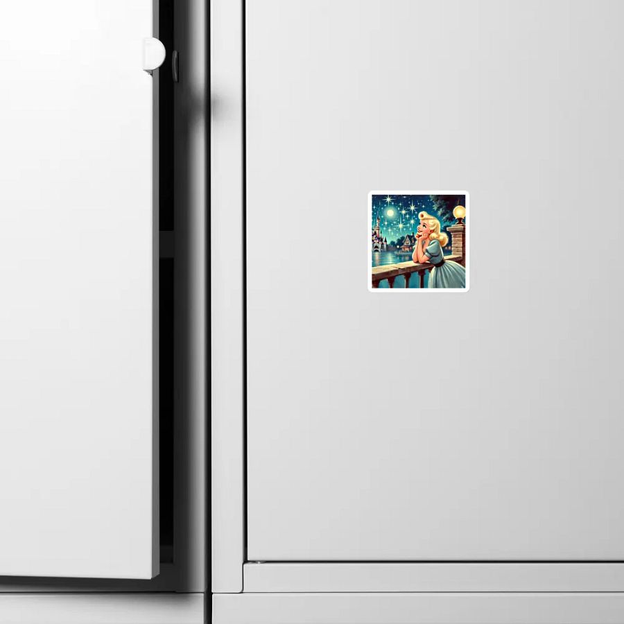 Dreaming on a Starry Night Square Magnets product image (10)