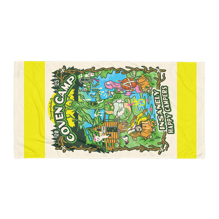 Coven Camp 25 - Yellow Insanely Happy Towel product image (1)