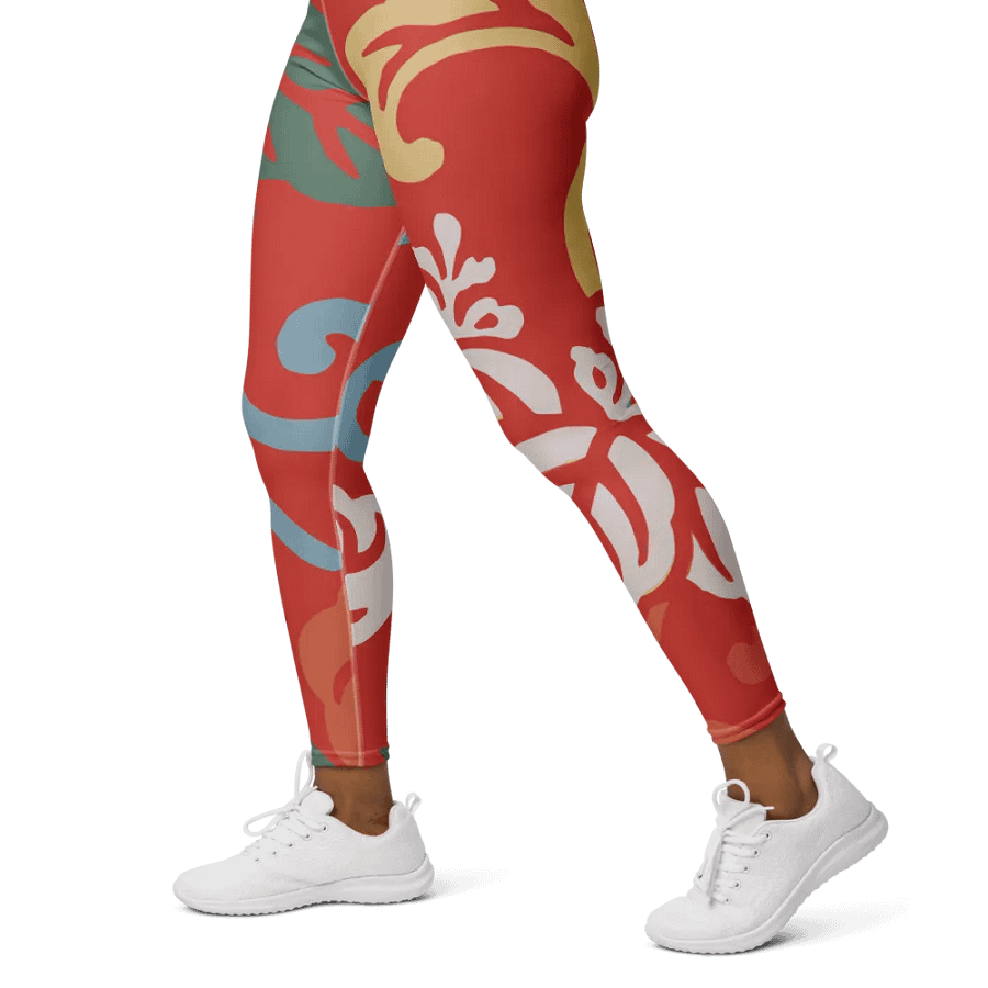 Japanese Vintage Floral Full Length Yoga Leggings product image (6)