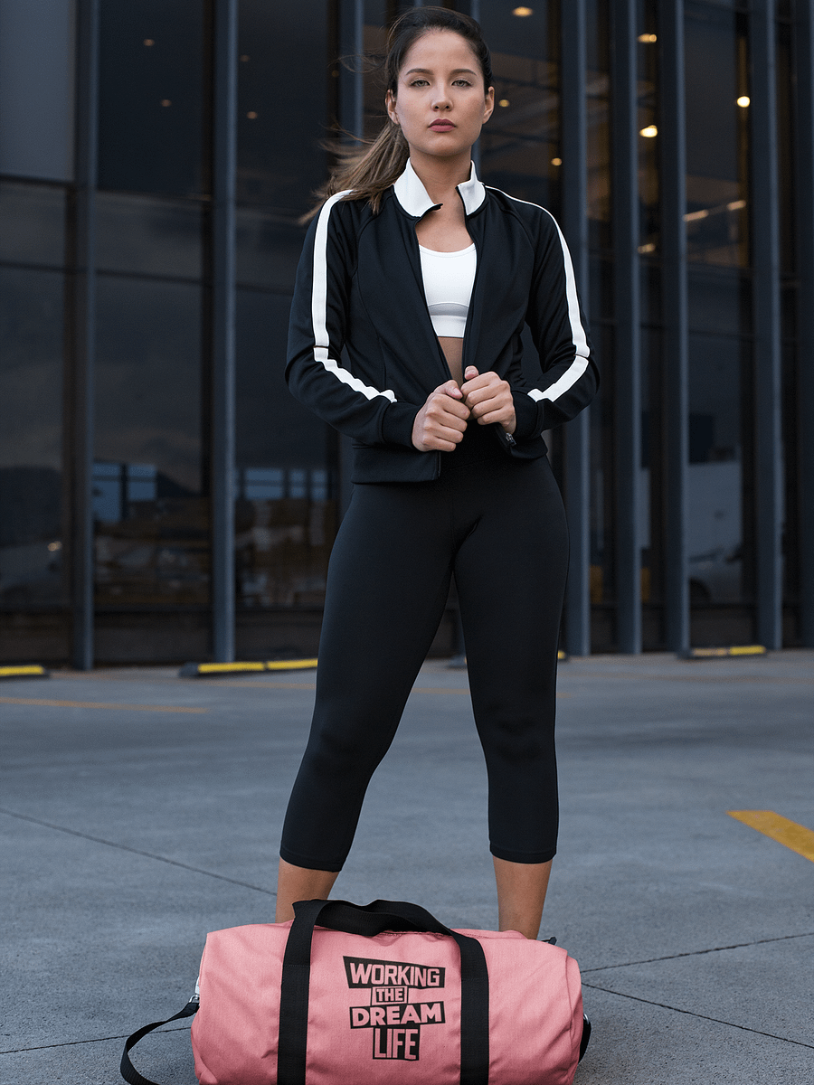 Pink All-Over Print Duffle Bag – Working The Dream Life | Premium Travel & Work Lifestyle Statement product image (5)