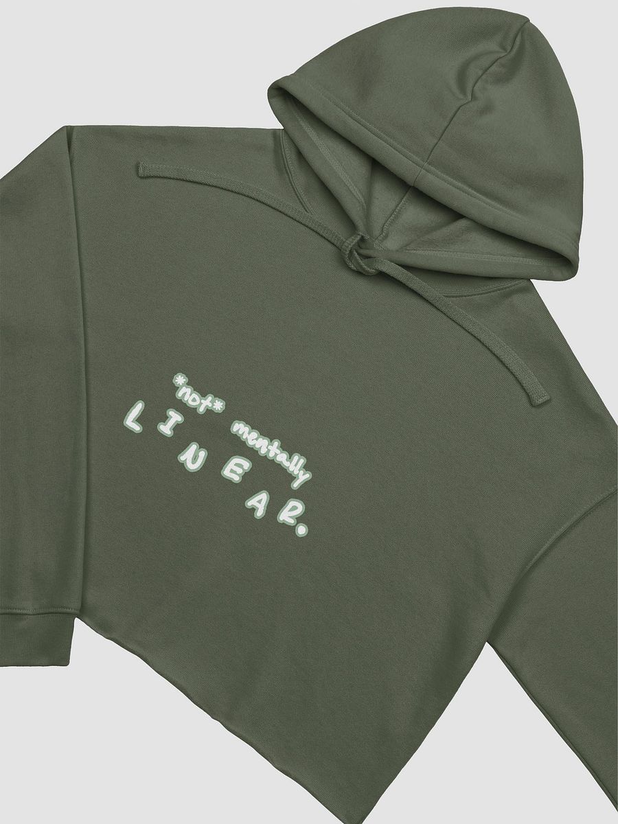 *not* mentally linear (lined design, #96B697) fleece cropped hoodie product image (13)