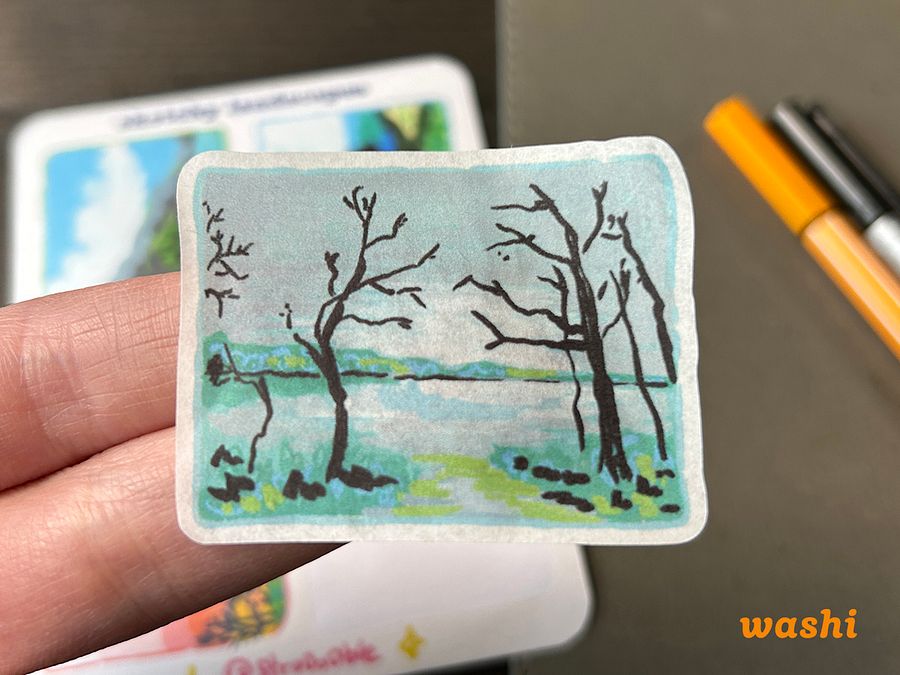 sticker sheet : sketchy landscapes product image (4)