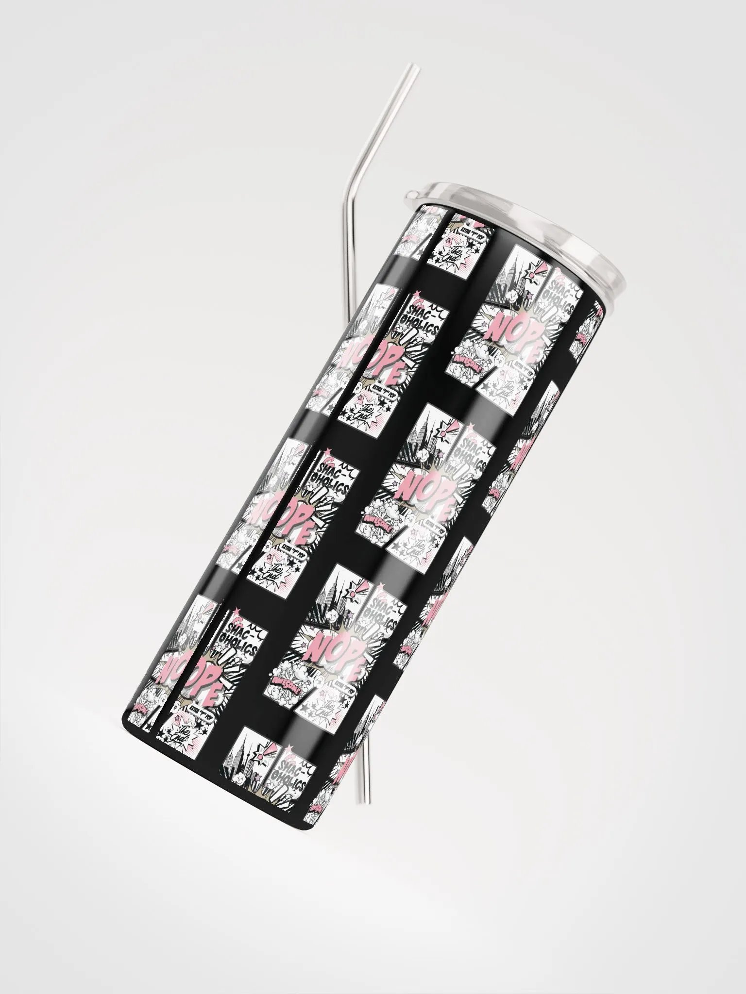 Shac-oholics Comic Blast Tumbler - Pink 