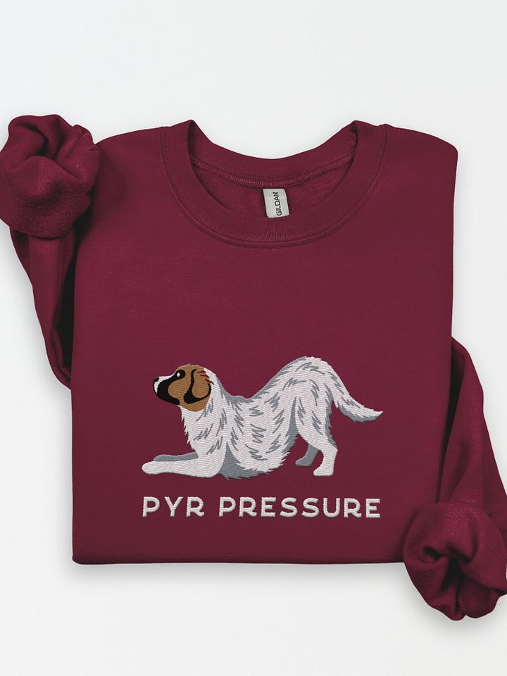 Pyr Pressure Sweatshirt (Embroidered) of a Great Pyrenees(2) product image (1)