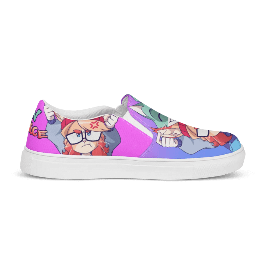 Cyan Teasing Alice's Ears Women Slip-On Canvas Shoes product image (7)