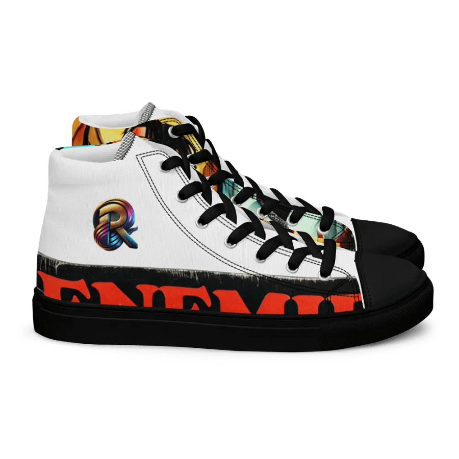 Retro Enemies High Top Canvas Shoes product image (8)