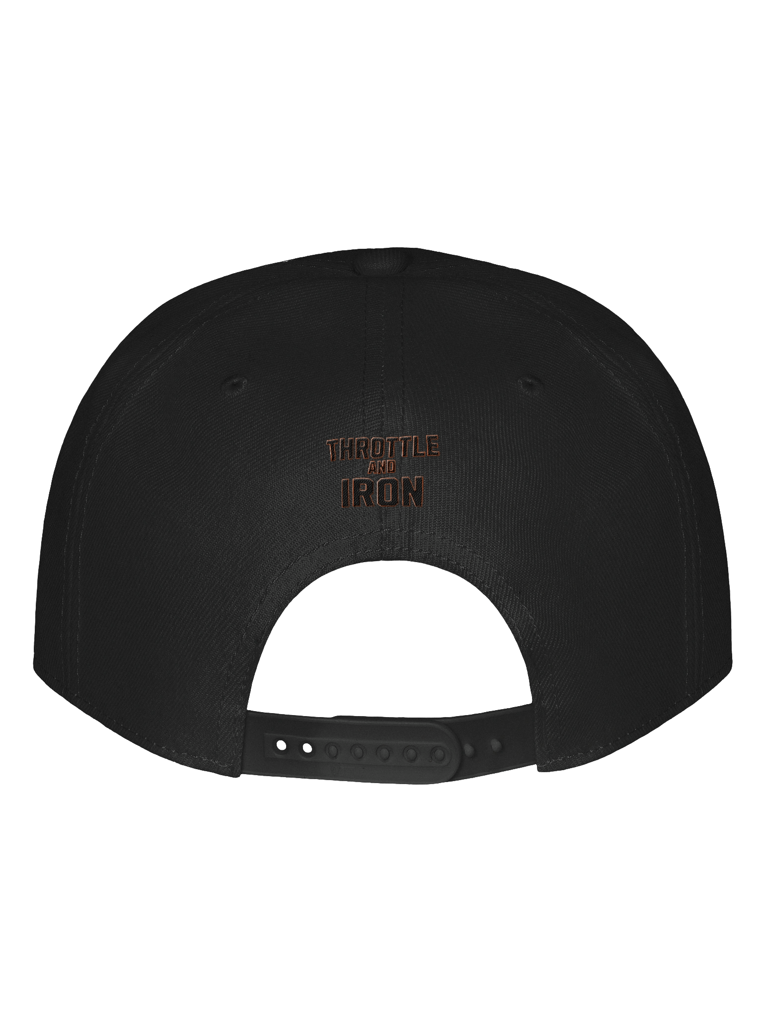 Club 117 Throttle & Iron Snapback Hat — Orange Outline (HD) Edition product image (4)