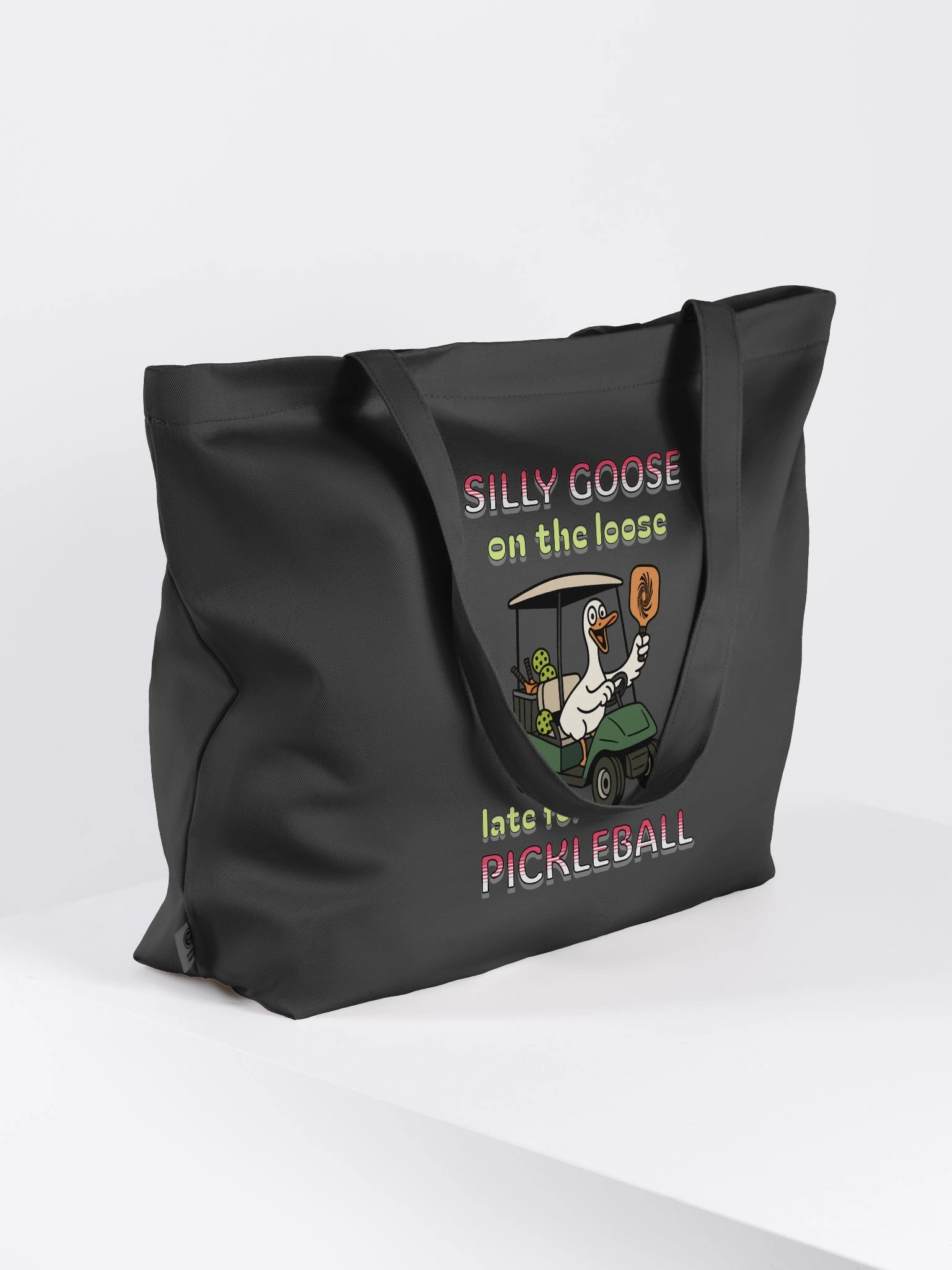 Silly Goose On The Loose Late For Pickleball Eco-Friendly Tote Bag product image (1)
