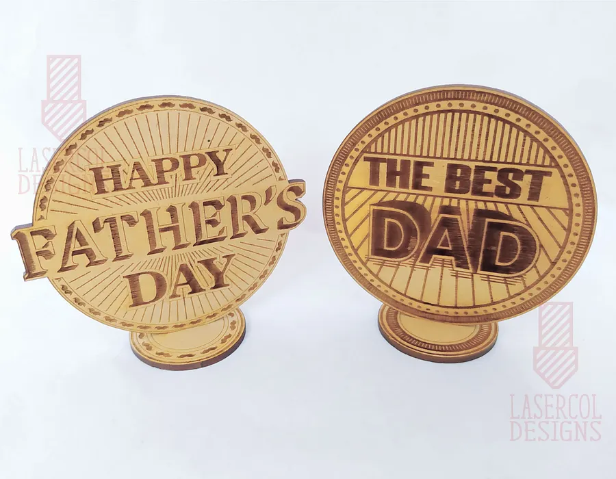 Father's Day Gift Plaque (2 Sizes, 2 Styles) - Laser Cut Files product image (5)