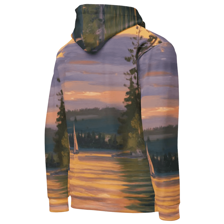 Sunset Lake Sailing, Unisex Hoodie product image (6)