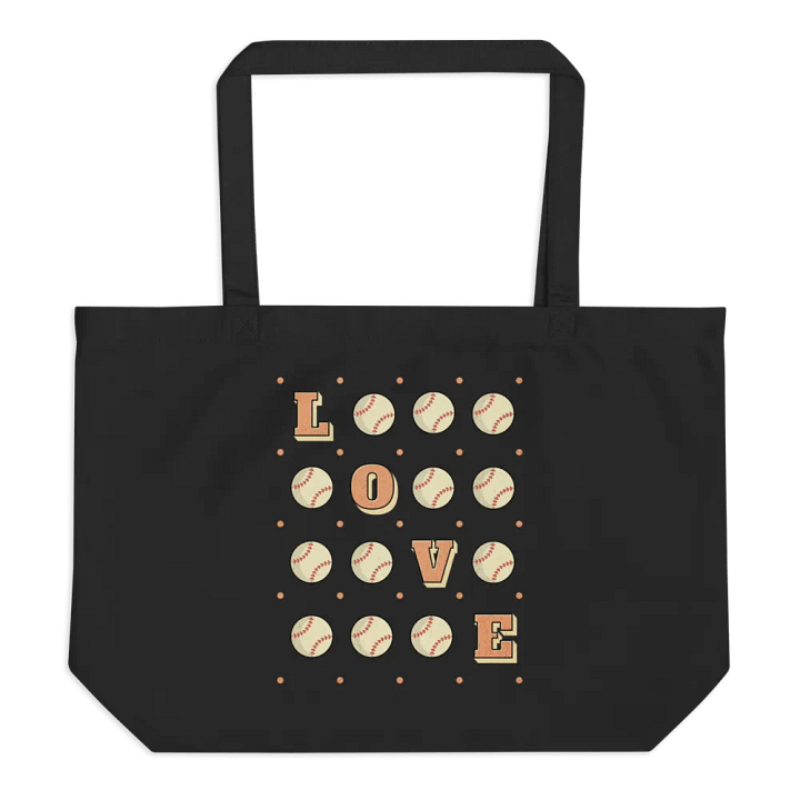 Love Baseball Square Organic Tote product image (1)