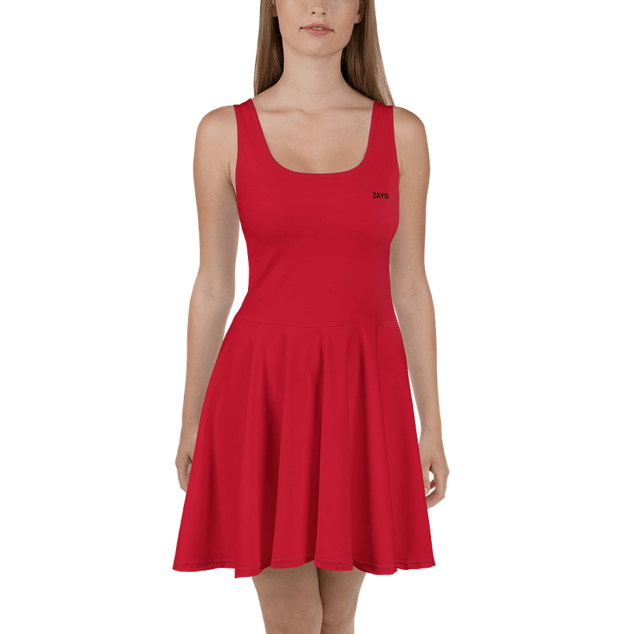 ZAYO Red Burst All-Over Print Skater Dress product image (2)