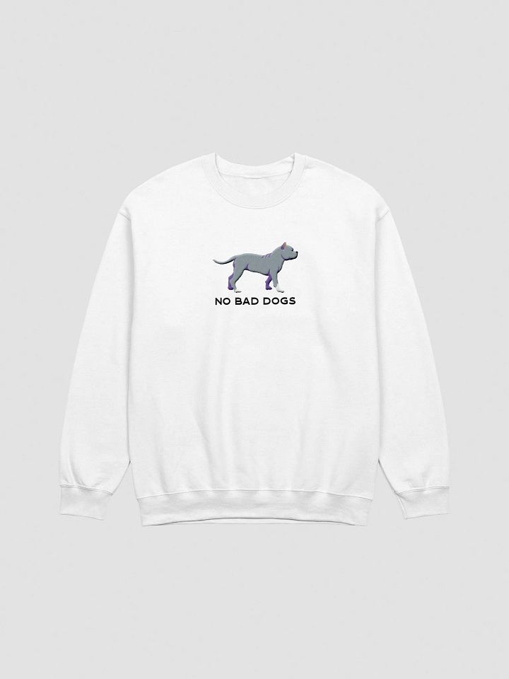 No Bad Dogs Sweatshirt (Embroidered) of an American Bully(Blue) product image (16)