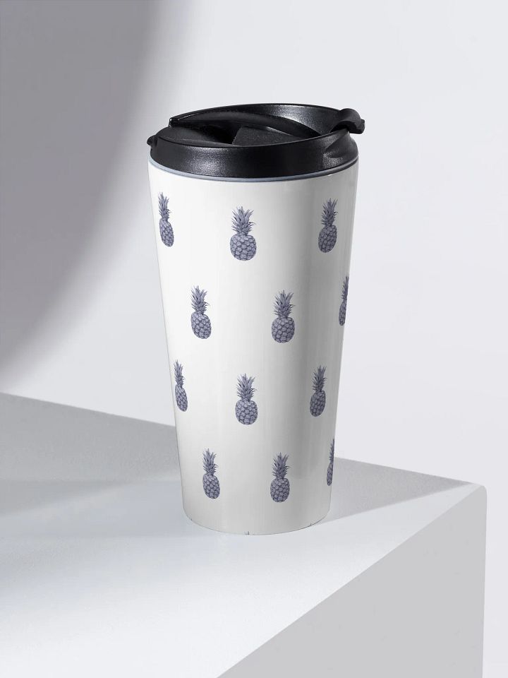 Monochrome Pineapple Stainless Steel Small Travel Mug product image (2)