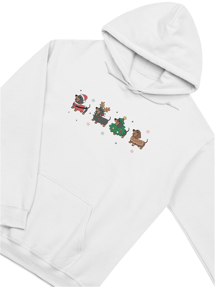 Holiday Dachshund Squad Hoodie – Cute Christmas Wiener Dog Designs product image (2)