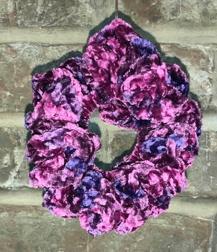 Crushed Burgundy Velvet Scrunchies product image (1)