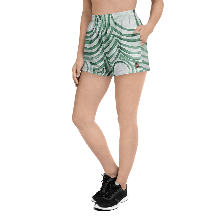 "Green Swirl" Unisex Athletic Shorts product image (2)